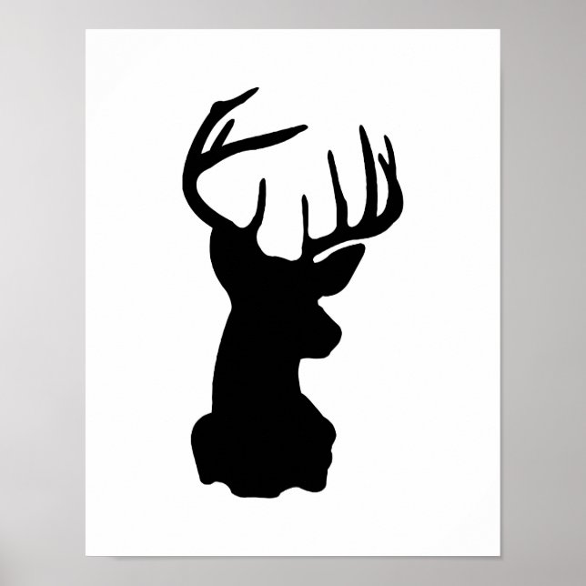 Poster Tête noire et blanche (Devant)