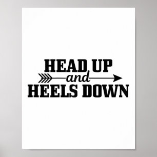 Poster Tête vers le haut &amp ; talons vers le bas Horseb