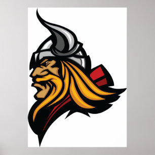 Poster Tête viking