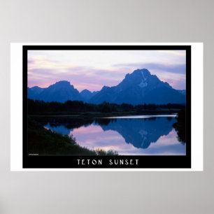 Poster Teton Sunset