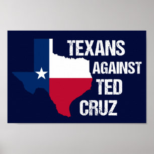 Poster Texans contre Ted Cruz Texas Démocrate