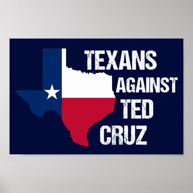 Poster Texans contre Ted Cruz Texas Démocrate (Devant)