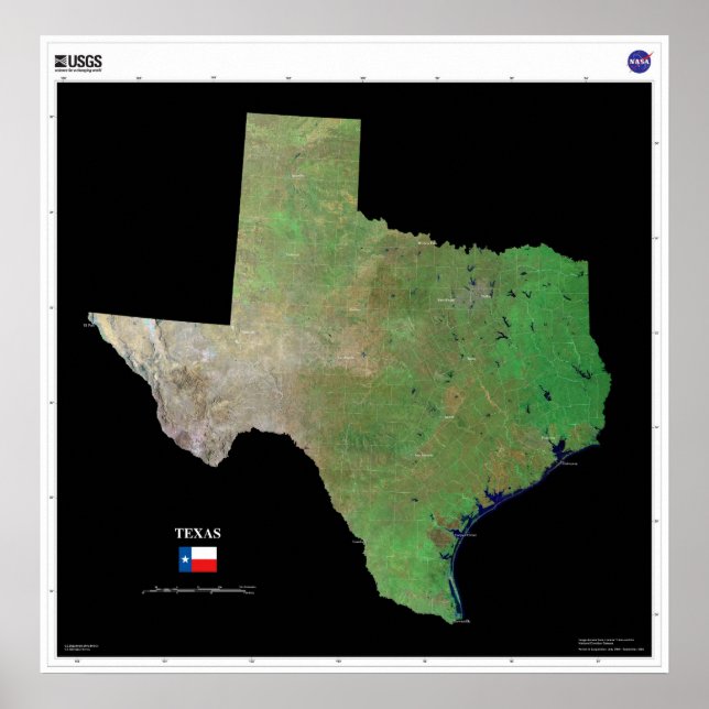 Poster Texas de l'espace (Devant)