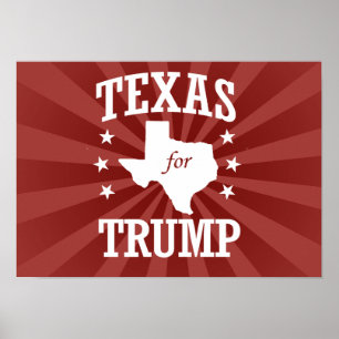 POSTER TEXAS POUR TRUMP