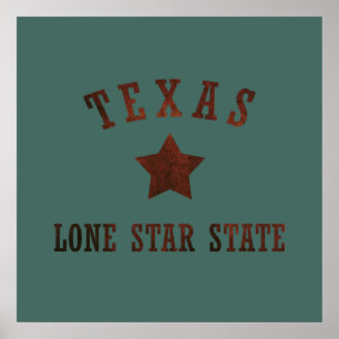 Poster texas rustique motif à l'ouest sauvage