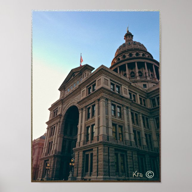 Poster Texas State Capitol Building, Austin TEXAS (Devant)