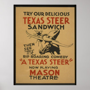 Poster Texas Steer