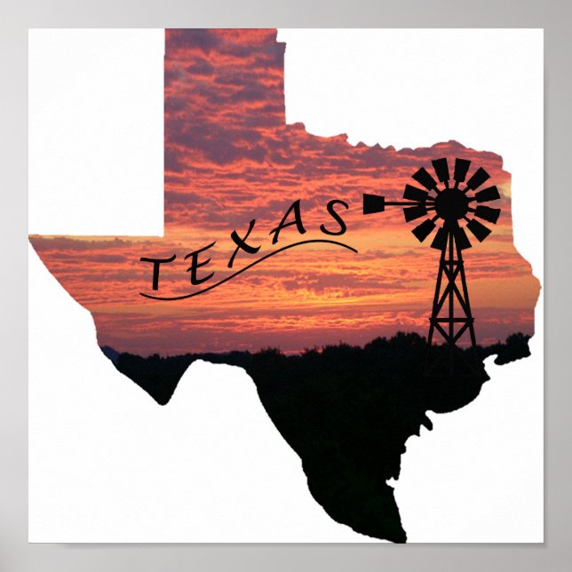 Poster Texas Sunset (Devant)