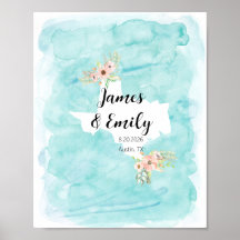 Texas Watercolor Wedding Guest Book Alternative