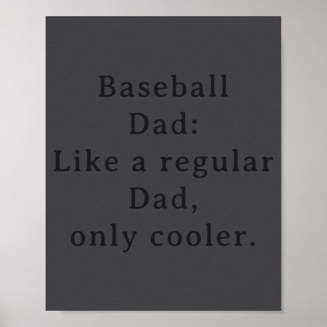 Poster Text Funny Dad Baseball  (Devant)