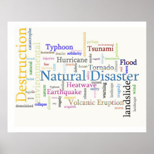 Poster Texte associé aux catastrophes naturelles