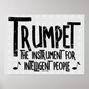 Poster Texte brut de trompette intelligent
