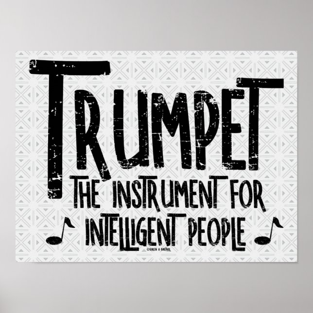Poster Texte brut de trompette intelligent (Devant)
