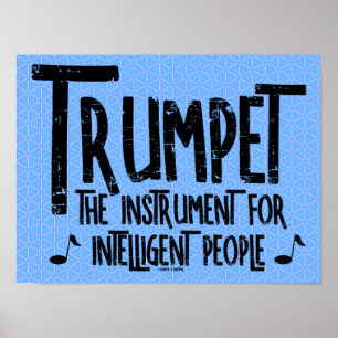 Poster Texte brut de trompette intelligent