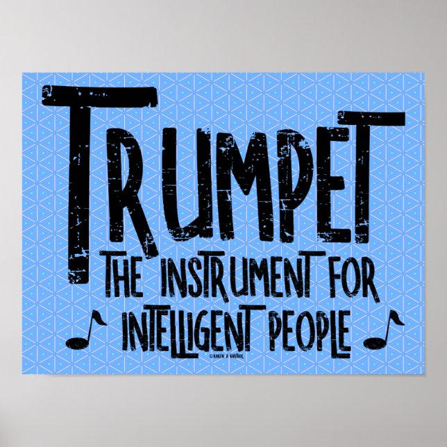 Poster Texte brut de trompette intelligent (Devant)