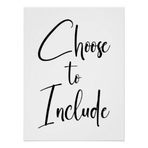 Poster Texte "Choisir d'inclure"