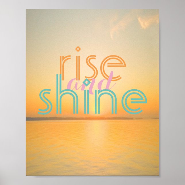 Poster texte de l'affiche sur la photo du lever du soleil (Devant)
