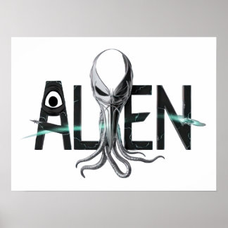 Poster Texte de l'Alien d'espace