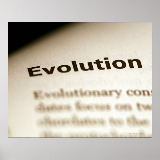 Poster Texte de l'évolution sur la page (Devant)