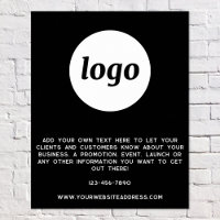 Texte de logo promotionnel entreprise noir