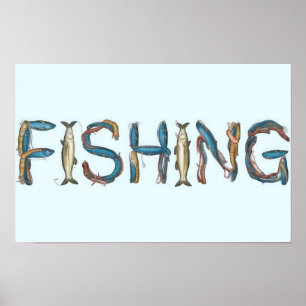 Poster Texte de pêche