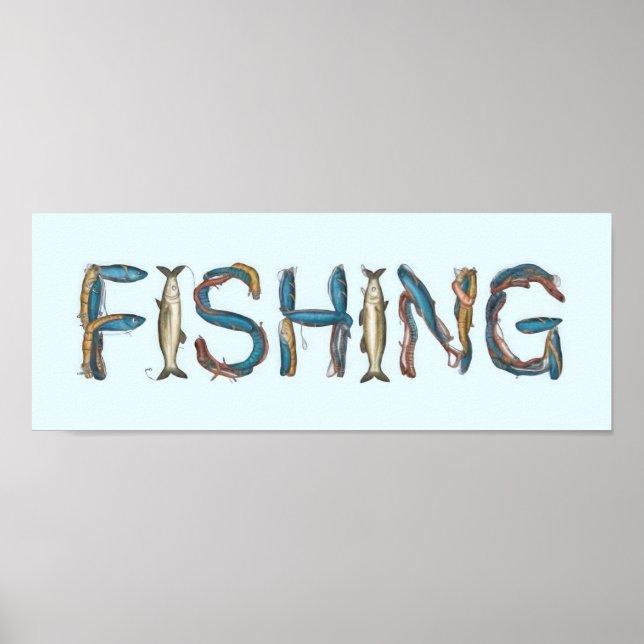 Poster Texte de pêche (Devant)