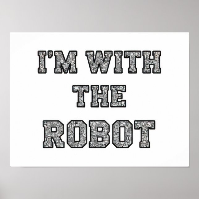 Poster Texte de Robot (Devant)