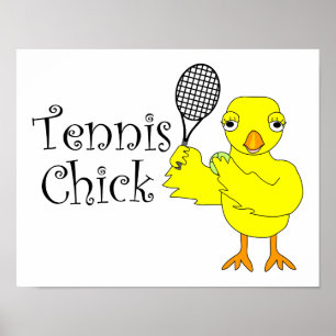 Poster Texte de tennis Chick