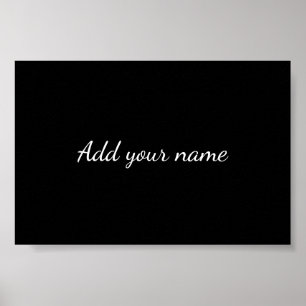 Poster Texte de votre nom aquarelle colorée