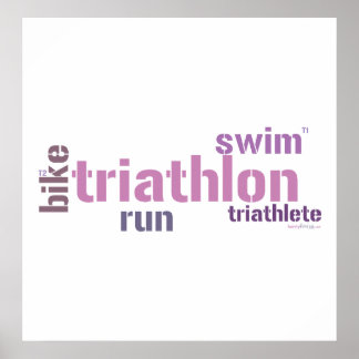 Poster Texte du triathlon