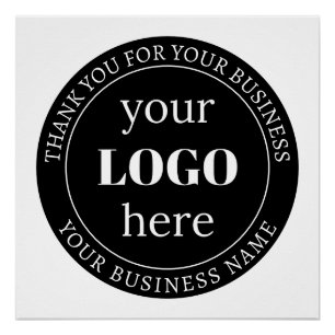 Poster Texte modifiable & Votre logo ou autre conception