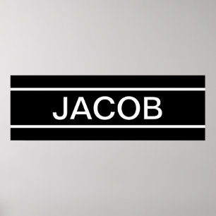 Poster Texte personnalisable   Bold Modern Black & White