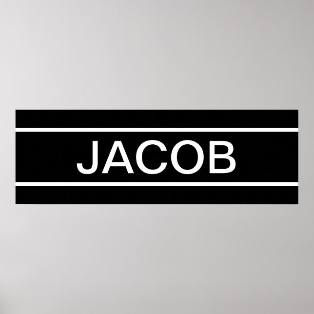 Poster Texte personnalisable | Bold Modern Black & White (Devant)