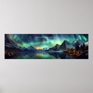Poster Texte personnalisé Aurora Borealis