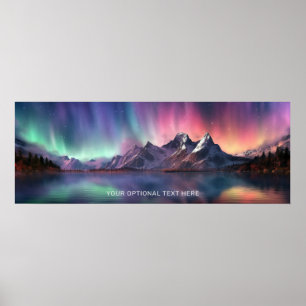 Poster Texte personnalisé Aurora Borealis