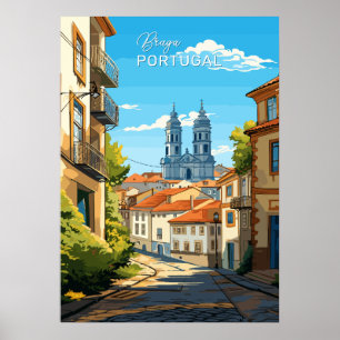 Poster Texte personnalisé Braga Portugal