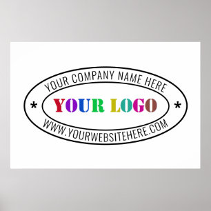 Poster Texte personnalisé du logo de l'entreprise - Tampo