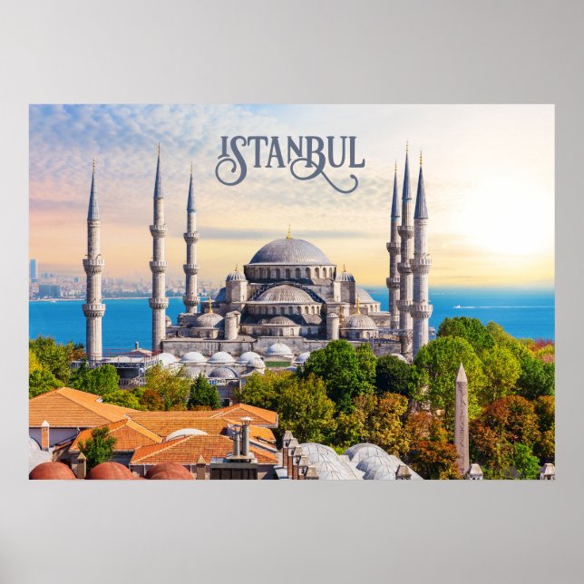 Poster Texte personnalisé Istanbul (Devant)