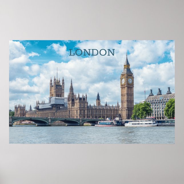 Poster Texte personnalisé Londres (Devant)