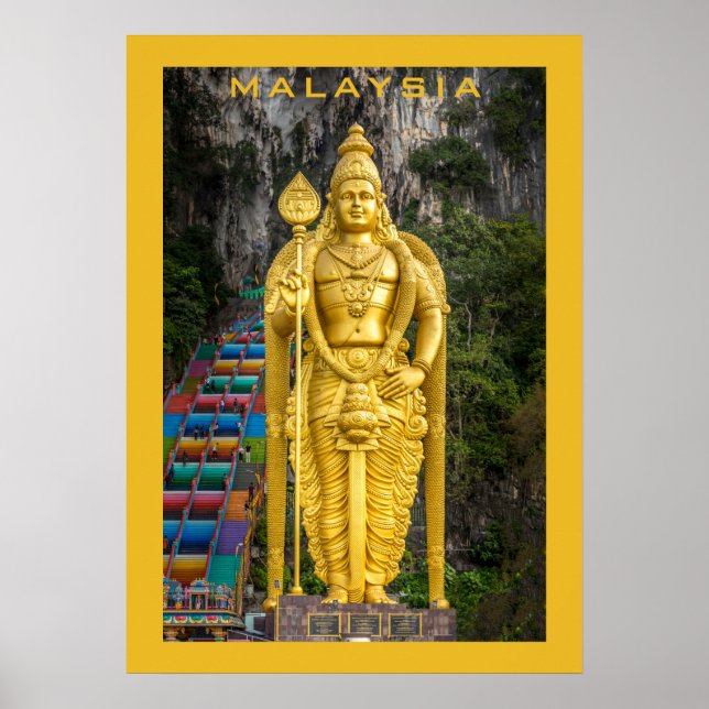 Poster Texte personnalisé Malaisie (Devant)