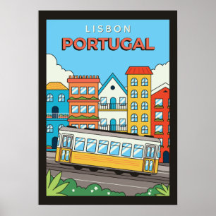 Poster Texte personnalisé Portugal