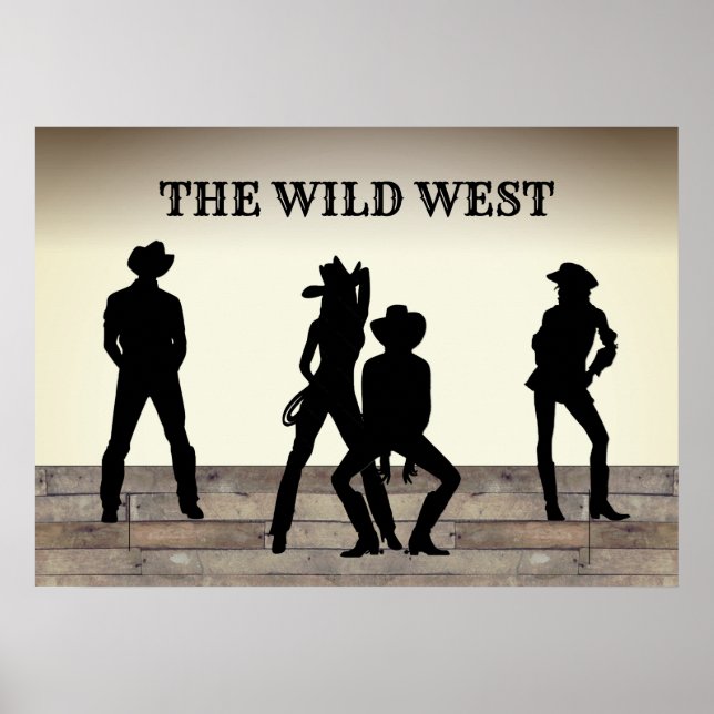 Poster Texte personnalisé Wild West (Devant)