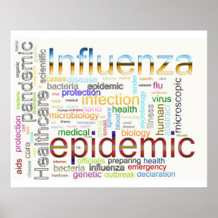Poster texte relatif de grippe de grippe