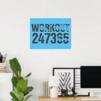Texte usé et rayé Workout 247365 bleu