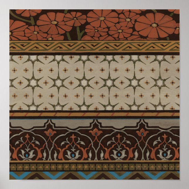 Poster Textile d'origine avec Motifs décoratifs (Devant)