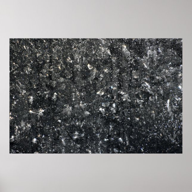 Poster textile floral noir et blanc (Devant)