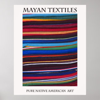 Poster Textiles mayas Pure amérindien