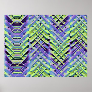 Poster Texture Abstraite jaune et violet