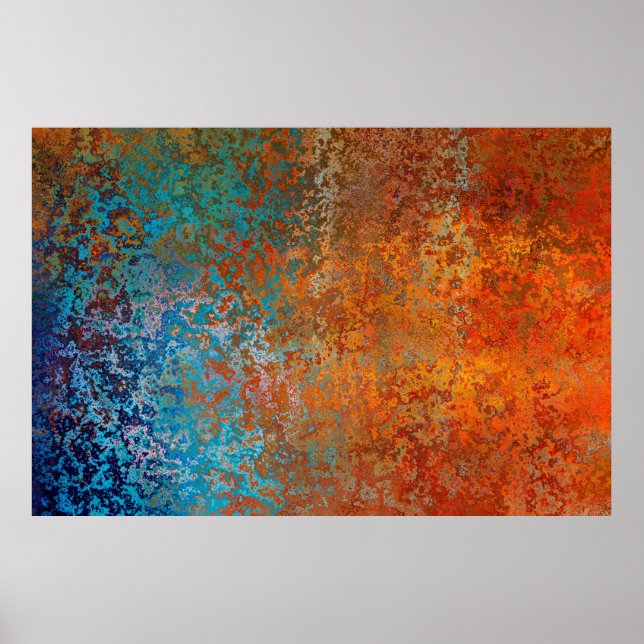 Poster texture Arrière - plan rouille vieux brun (Devant)