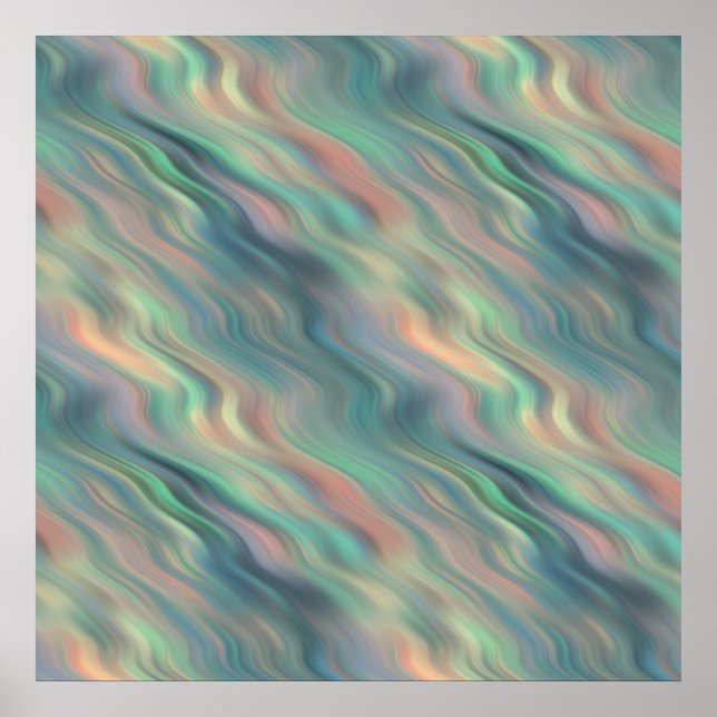 Poster Texture bleue Iris Wavy (Devant)